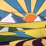 a mural painted on the side of a building
