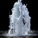 water splash on black background