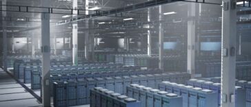 Modern Data Center Interior Layout