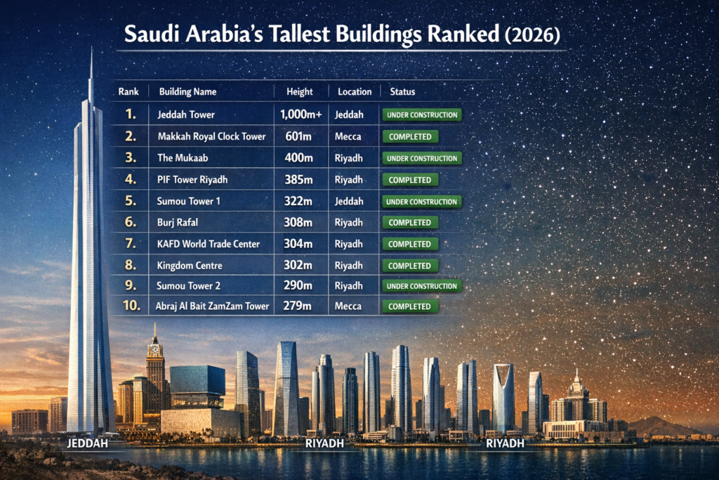 Saudi Arabia's Tallest Buildings Ranked 