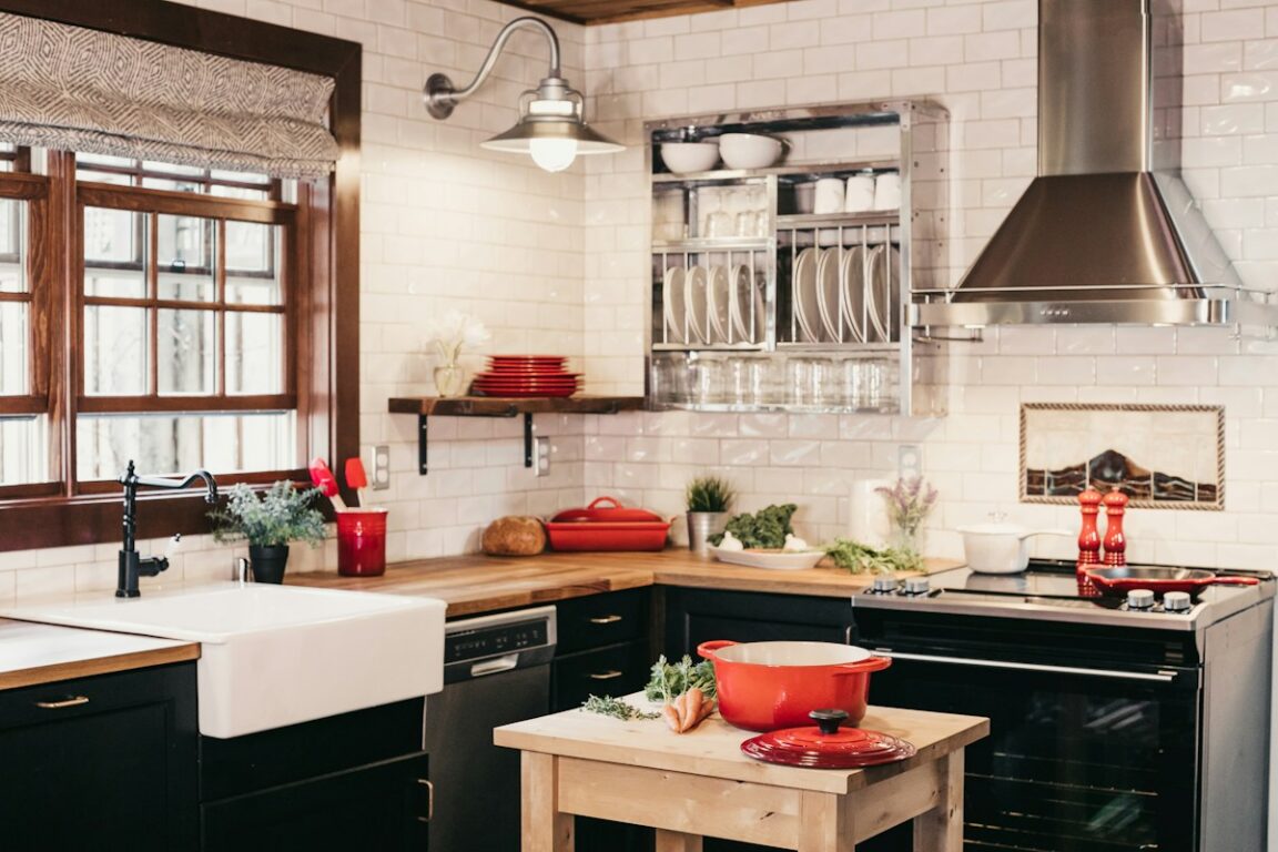 Natural marble stone kitchen countertop with subtle grey veining