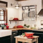 Natural marble stone kitchen countertop with subtle grey veining